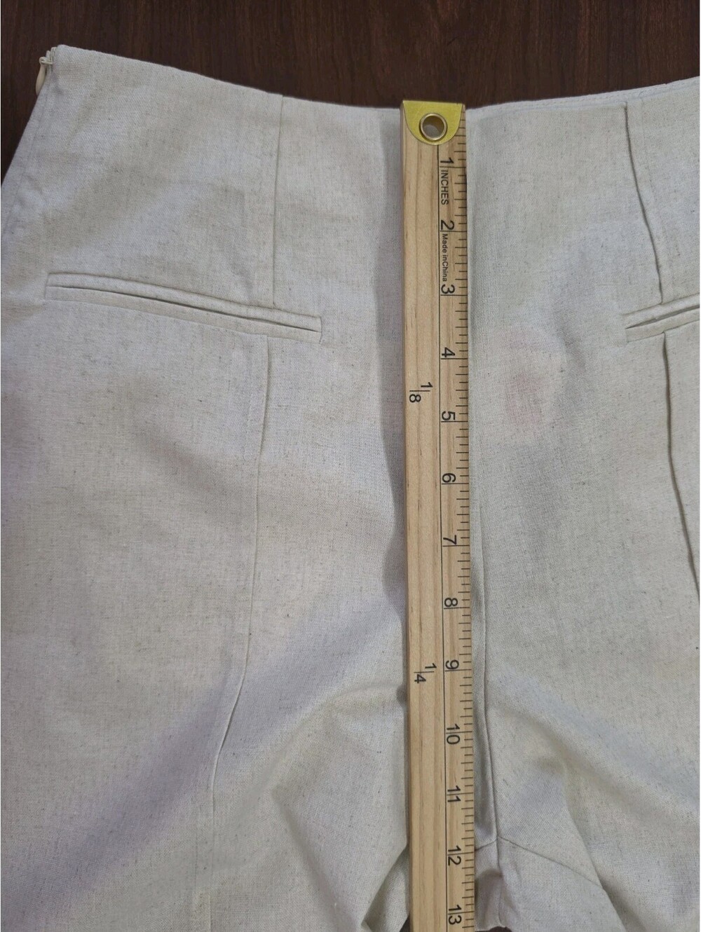 NWT Cider Beige Linen Blend Wide Leg Pants Womens Small High Rise Quiet Luxury - Picture 7 of 9